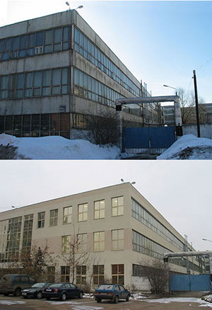 Монтаж вентилируемого фасада нежилого здания фото